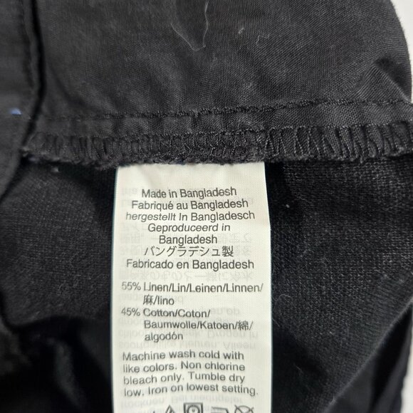 J.Crew Black Scalloped Hem Linen Blend Shorts Size 2 Womens Casual Summer Bottom - Picture 6 of 7